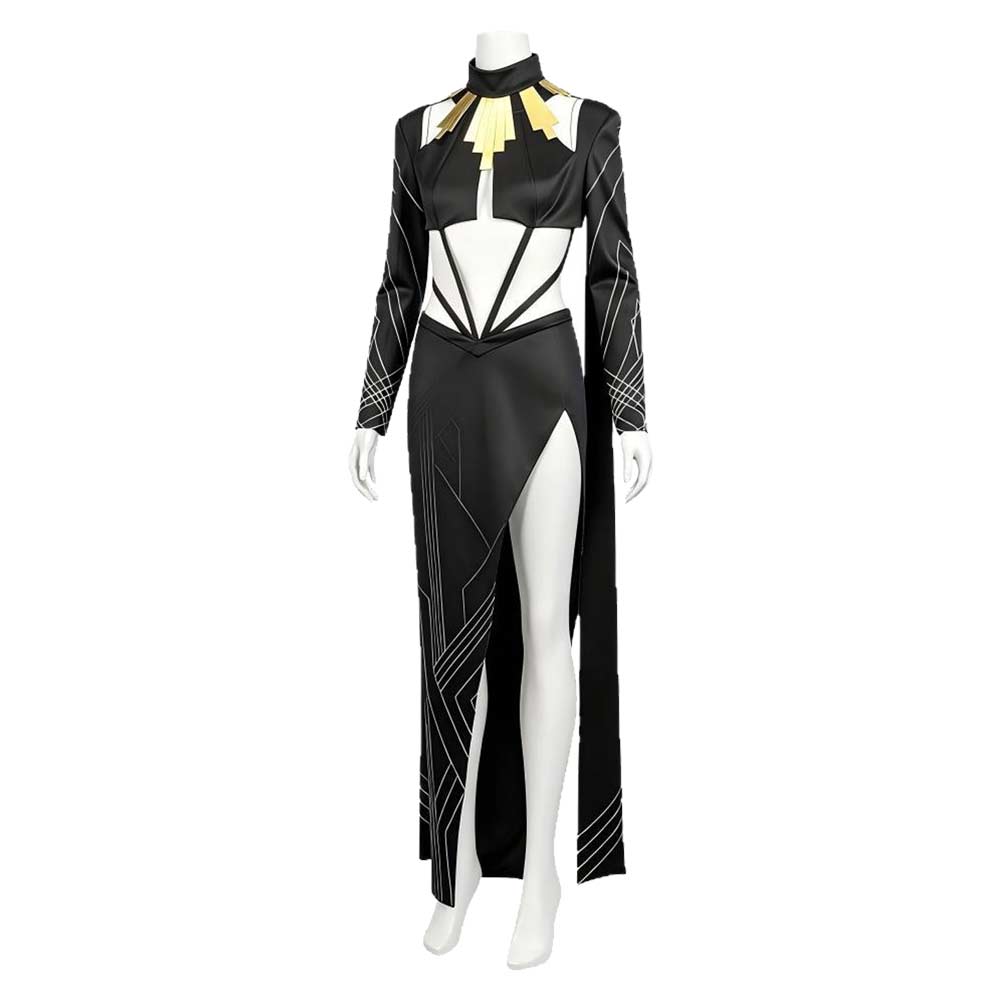 Lune schwarz Kostüm Set Clair Obscur Lune Cosplay Outfit