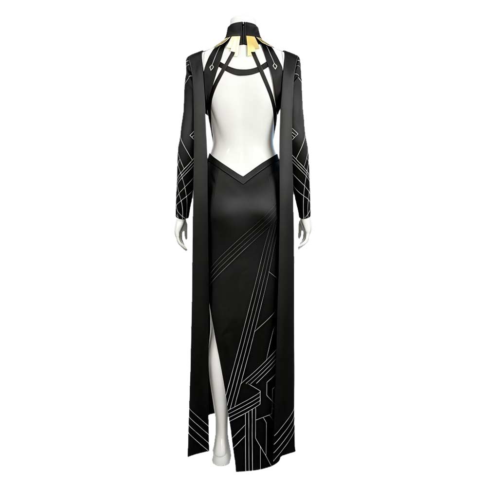 Lune schwarz Kostüm Set Clair Obscur Lune Cosplay Outfit