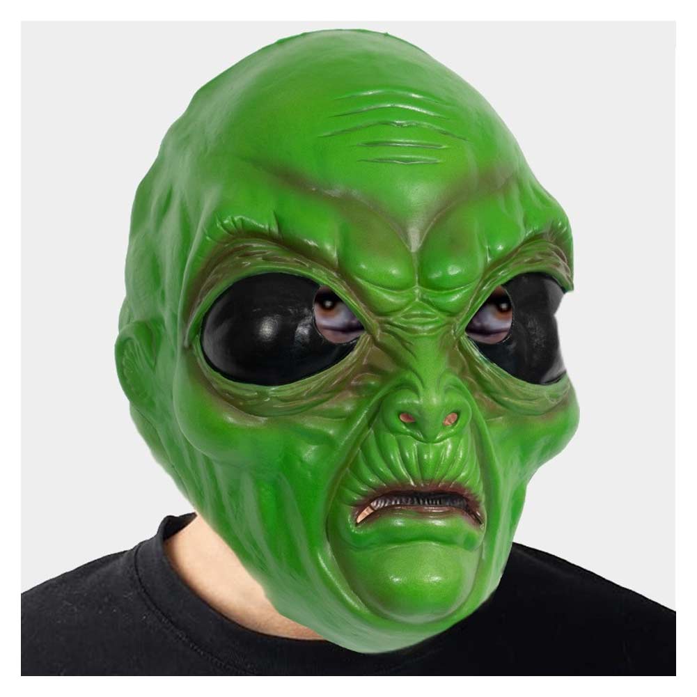 Lustige grüne Alien Maske Cosplay Latex Masken Helm Maskerade Halloween Party Kostüm Requisiten