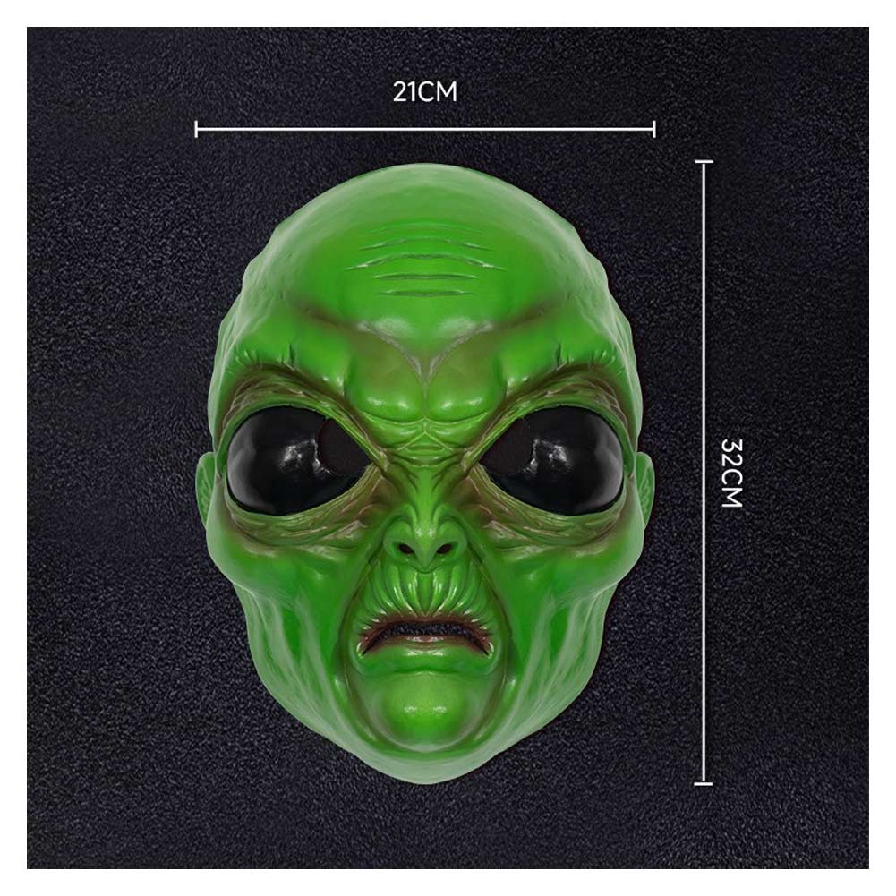 Lustige grüne Alien Maske Cosplay Latex Masken Helm Maskerade Halloween Party Kostüm Requisiten