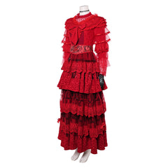 Lydia Deetz rot Kleid Beetlejuice Lydia Damen Brautkleid Cosplay Kostüm