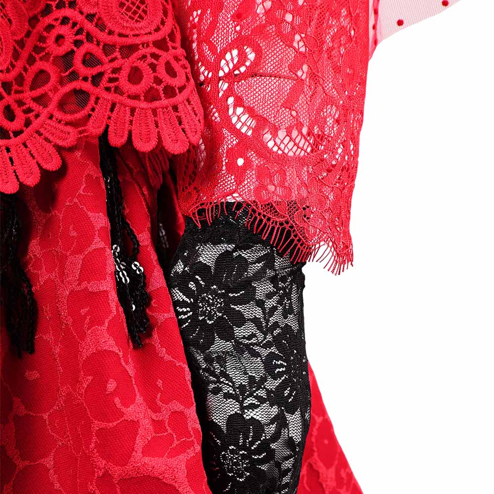 Lydia Deetz rot Kleid Beetlejuice Lydia Damen Brautkleid Cosplay Kostüm