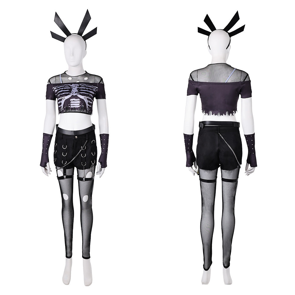 M-Rivals Magik schwarz Punk Kostüm Cosplay Outfits