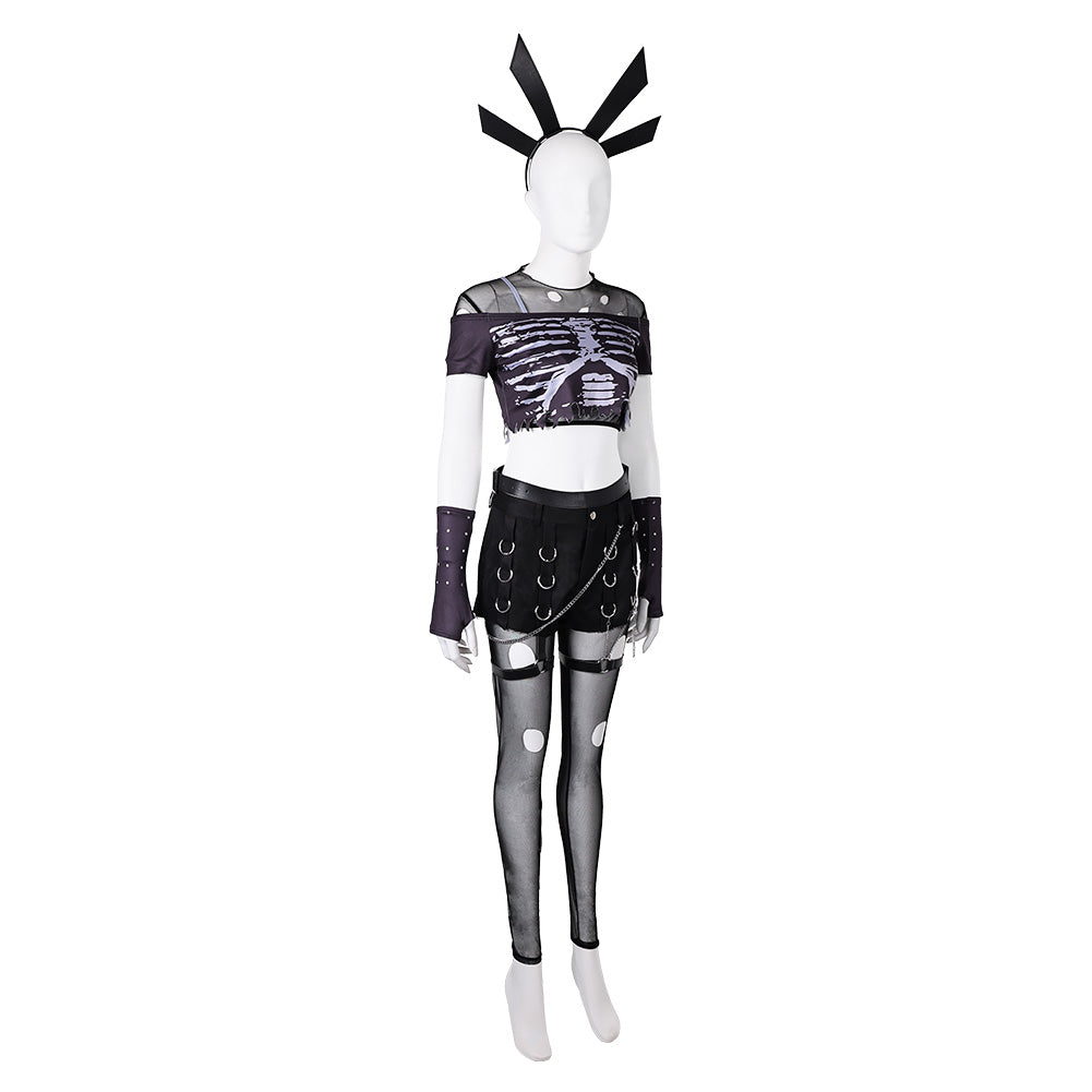 M-Rivals Magik schwarz Punk Kostüm Cosplay Outfits