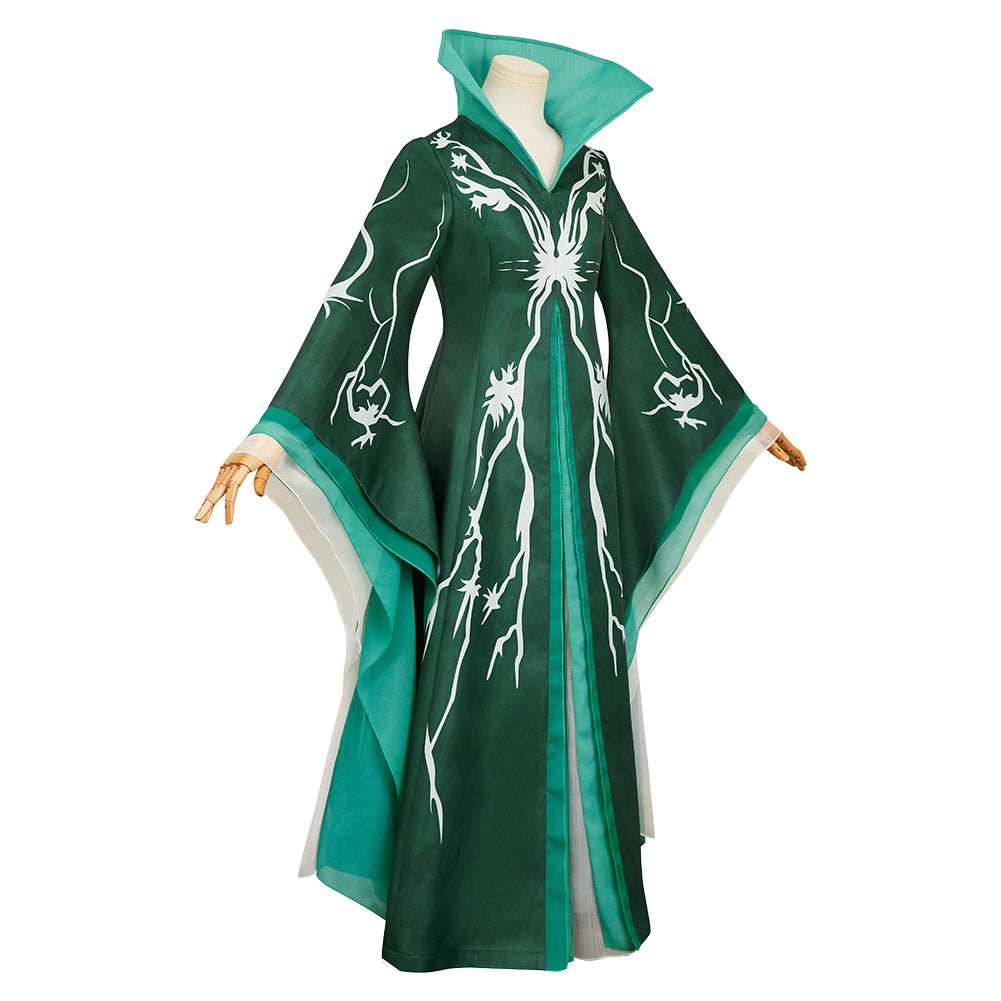 Madame Muriel Morrible grün Kleid Wicked: For Good Madame Morrible Cosplay Kostüm