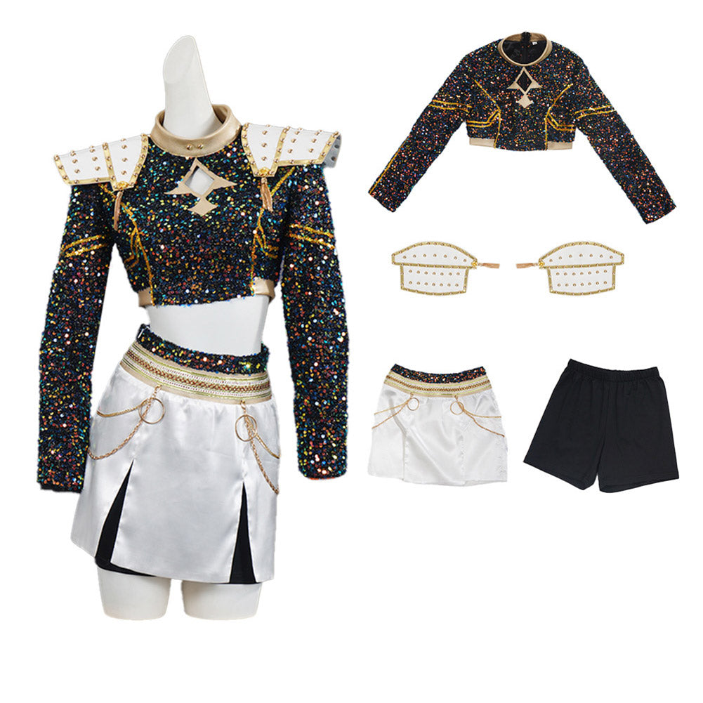 Mädchen Kinder Huntrix Zoey Golden schwarz Kostüm Cosplay Outfits