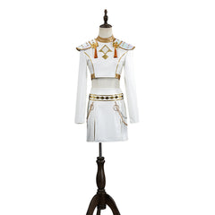 Mädchen Kinder Huntrix Zoey Golden weiß Kostüm Cosplay Outfits  