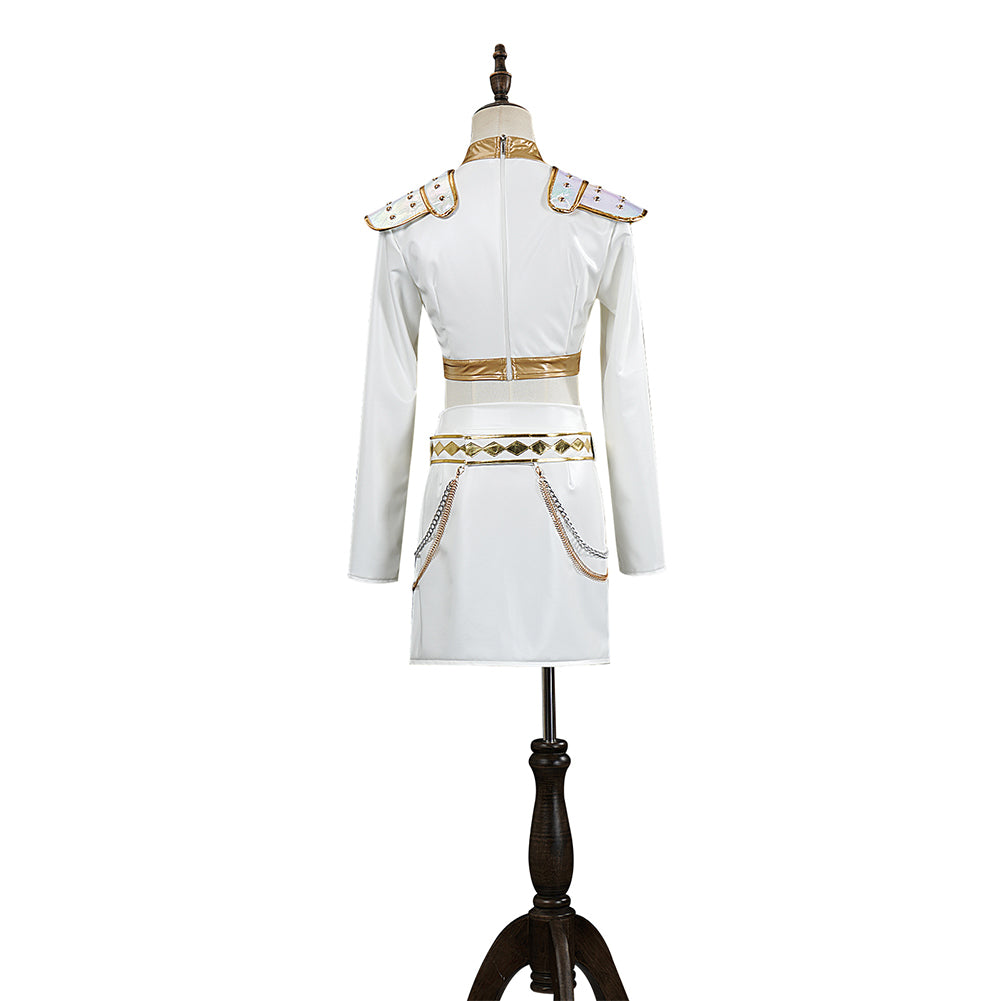 Mädchen Kinder Huntrix Zoey Golden weiß Kostüm Cosplay Outfits  