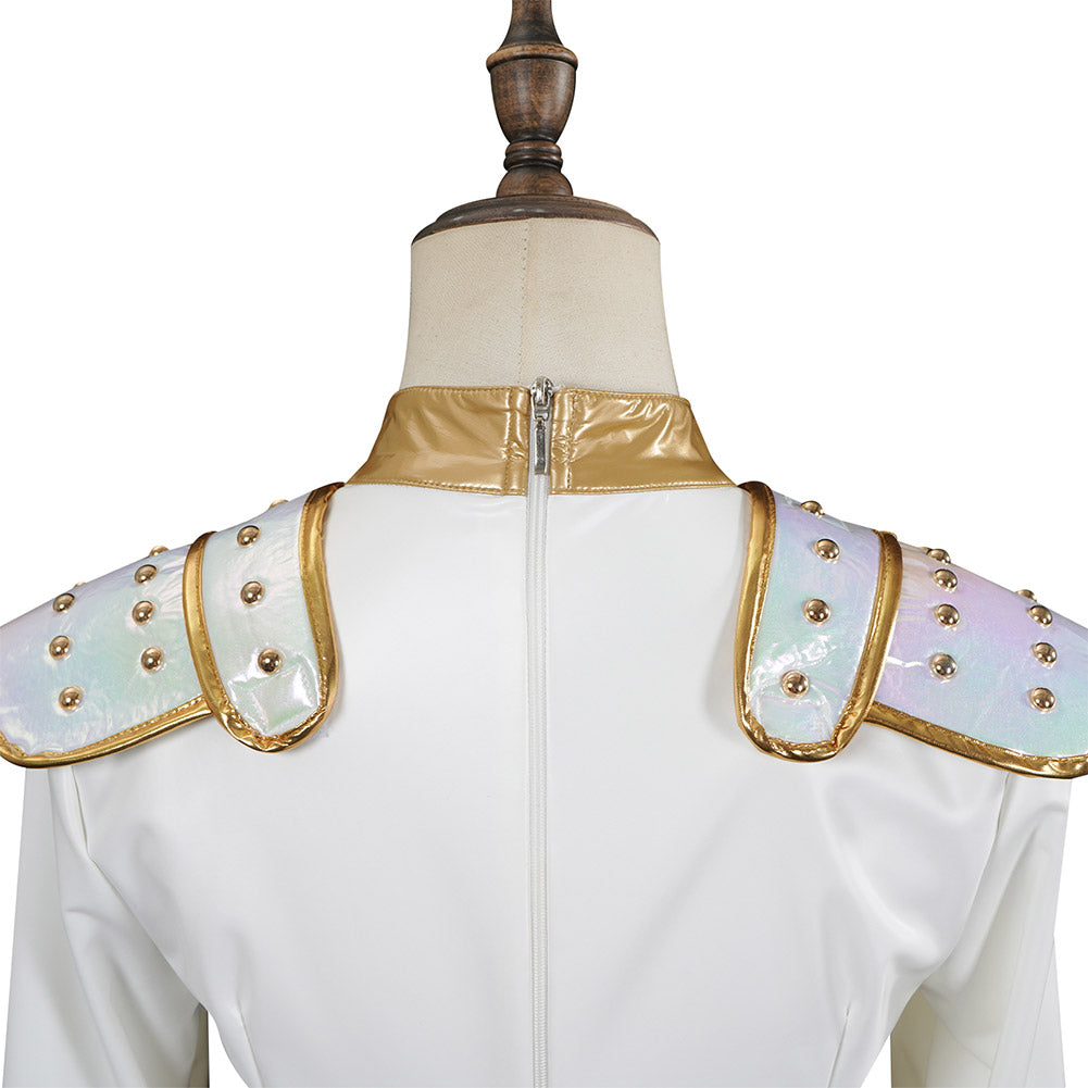 Mädchen Kinder Huntrix Zoey Golden weiß Kostüm Cosplay Outfits  