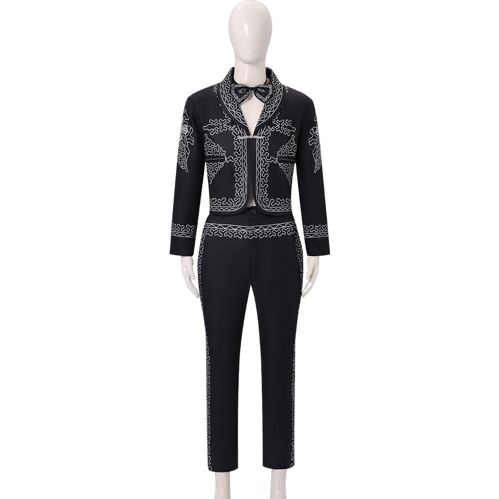 Mariachi Charro schwarz Kostüm Set Tag der Toten Kostüm Suit Cosplay Outfit