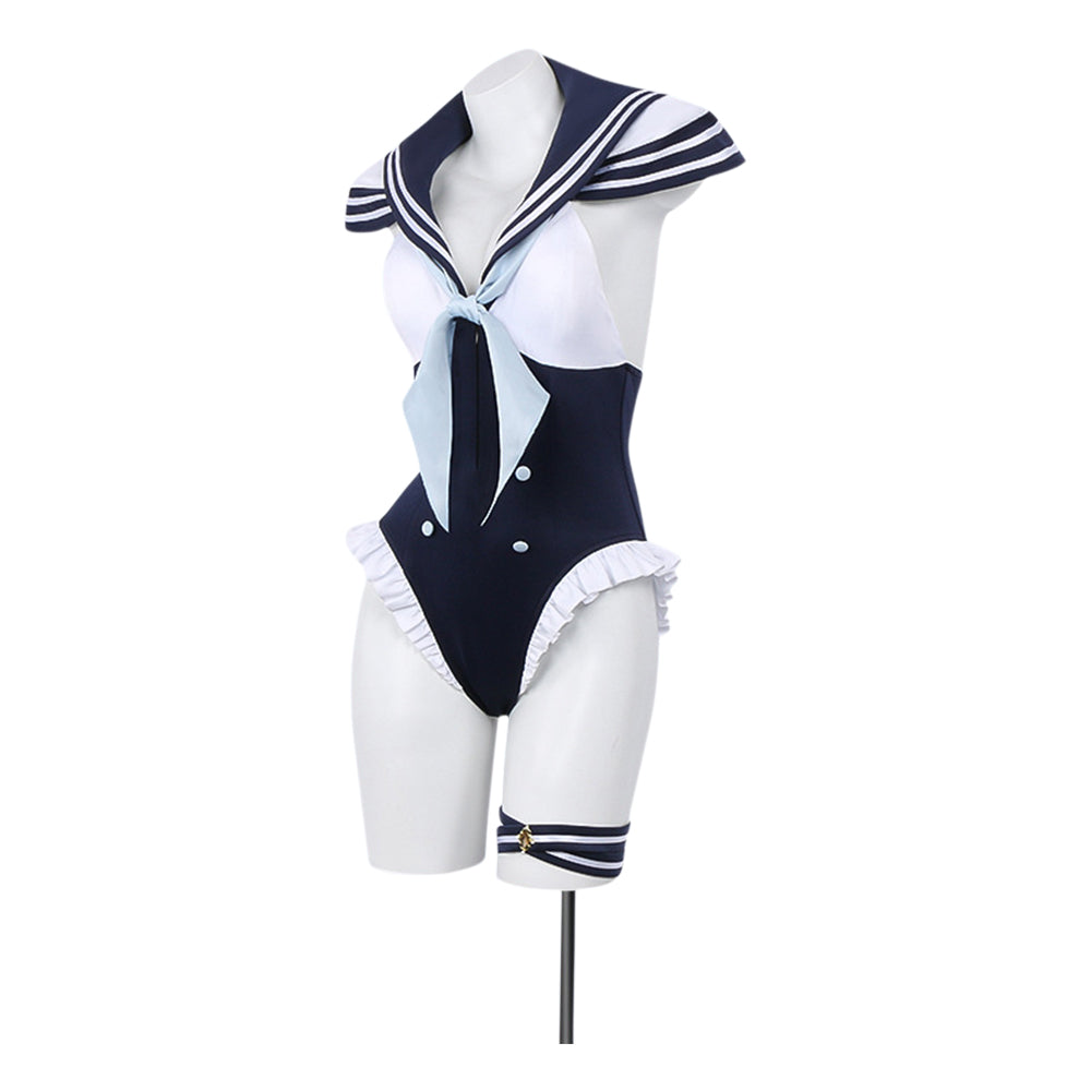 Marin Kitagawa weiß blau Kostüm Set My Dress-Up Darling Marin Kitagawa Cosplay Outfit
