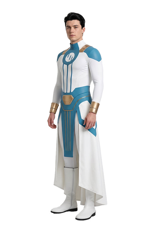 Mark Grayson weiß Jumpsuit Invincible Cosplay Outfit
