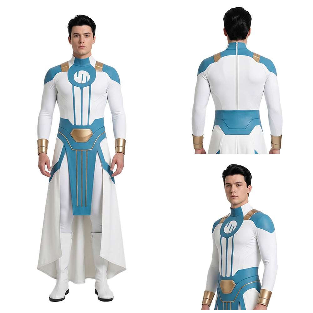 Mark Grayson weiß Jumpsuit Invincible Cosplay Outfit