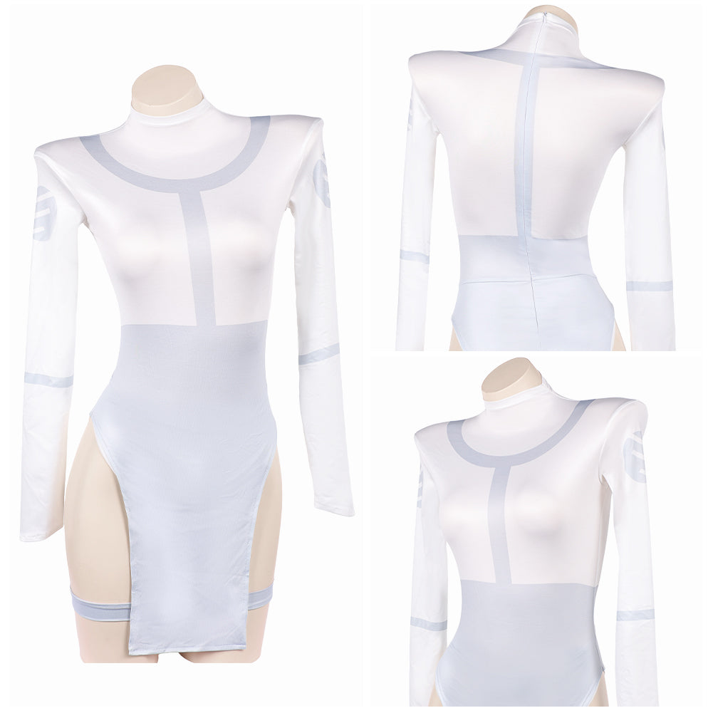 Mark Grayson weiß Jumpsuit weblich Invincible Mark Cosplay Outfit