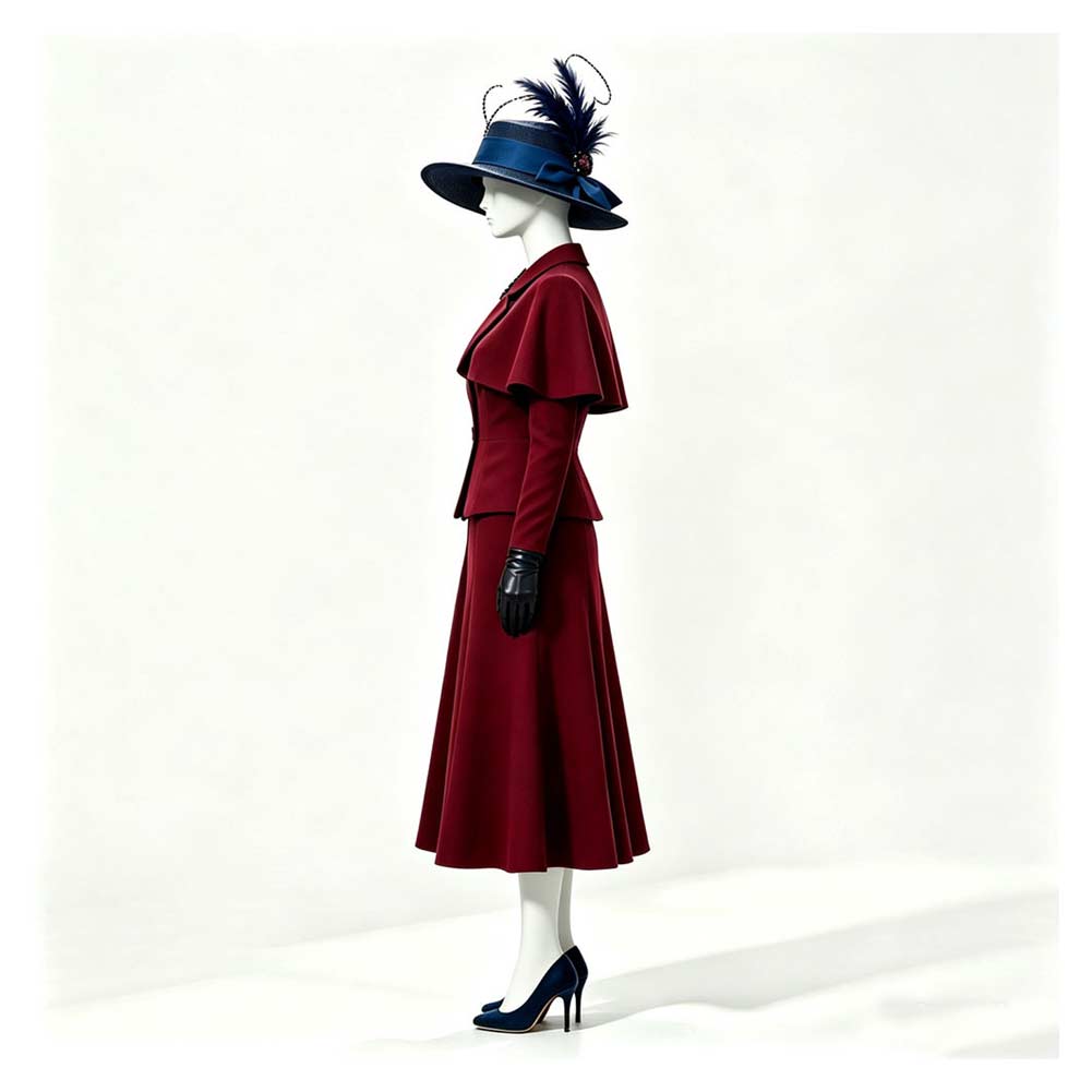 Mary Poppins rot Kostüm Set Mary Poppins Cosplay Outfit