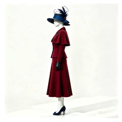 Mary Poppins rot Kostüm Set Mary Poppins Cosplay Outfit