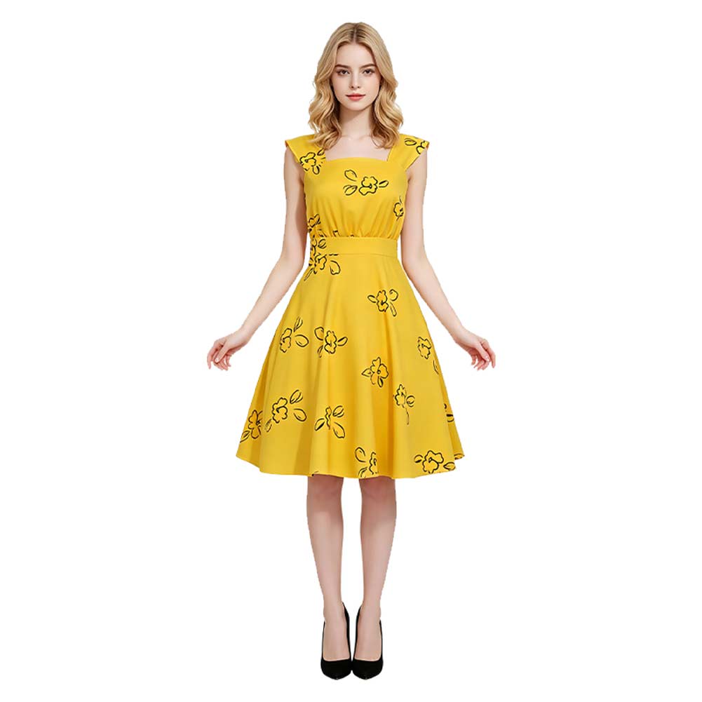 Mia Dolan​ gelb Kostüm Set La La Land Mia Dolan Cosplay Outfit