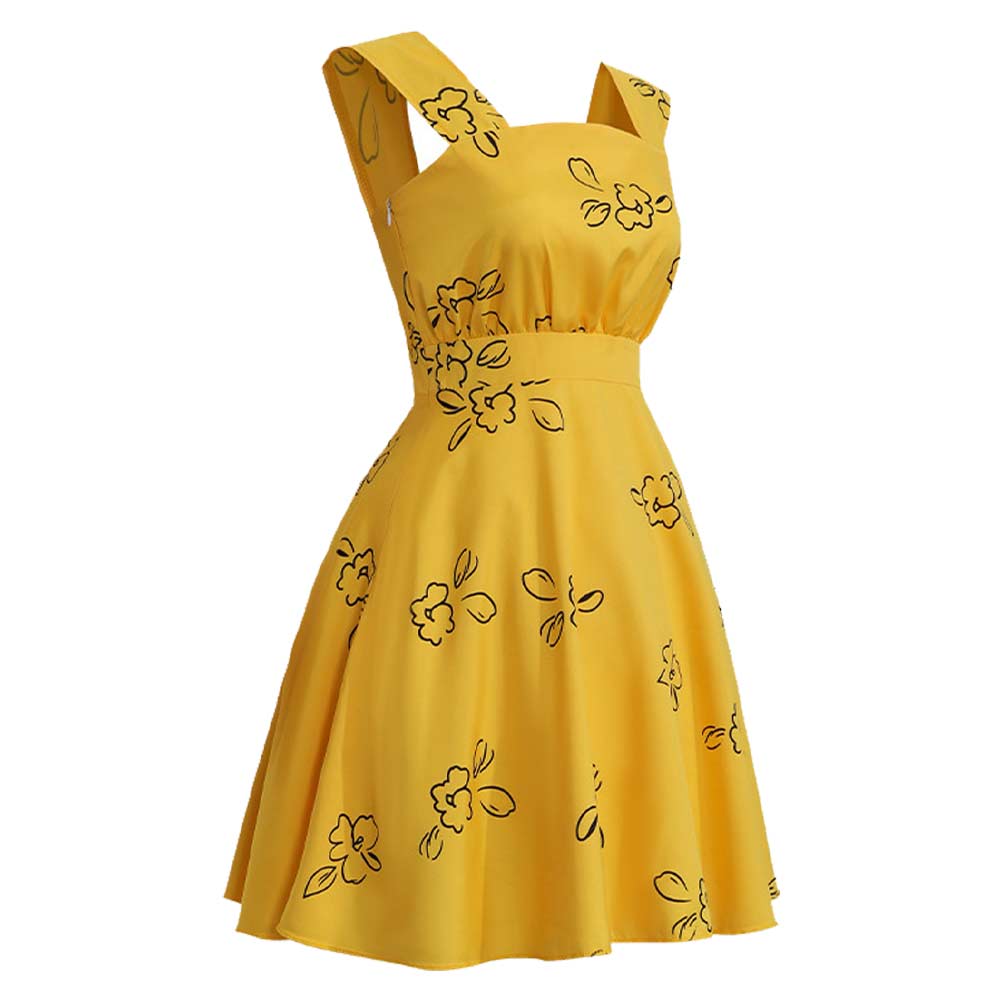 Mia Dolan​ gelb Kostüm Set La La Land Mia Dolan Cosplay Outfit
