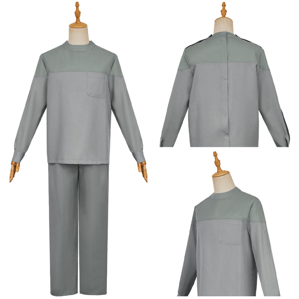 Mickey 17 Mickey Barnes grau Anzug Cosplay Outfits