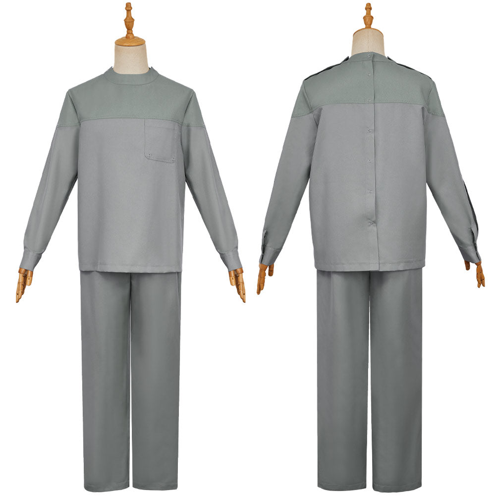 Mickey 17 Mickey Barnes grau Anzug Cosplay Outfits