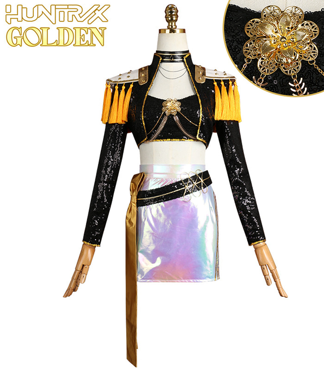 HUNTRIX Mira Golden Kostüm KPop Demon Hunters Mira Cosplay Outfits