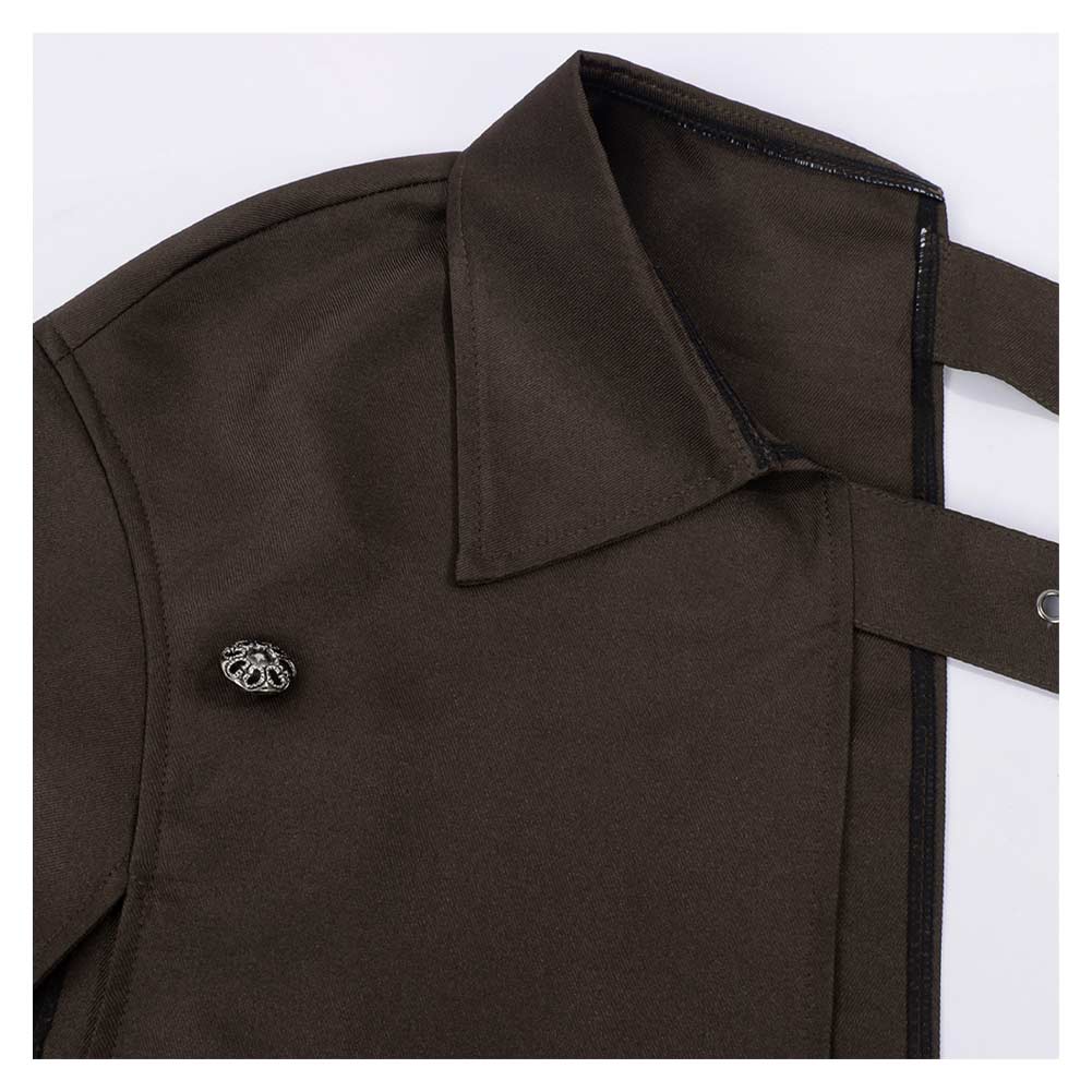 Mittelalter Kostüm schwarz Umhang Halloween Karneval Party Cosplay Outfit