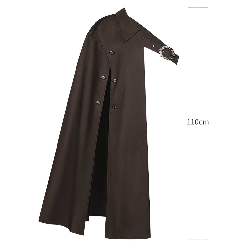 Mittelalter Kostüm schwarz Umhang Halloween Karneval Party Cosplay Outfit