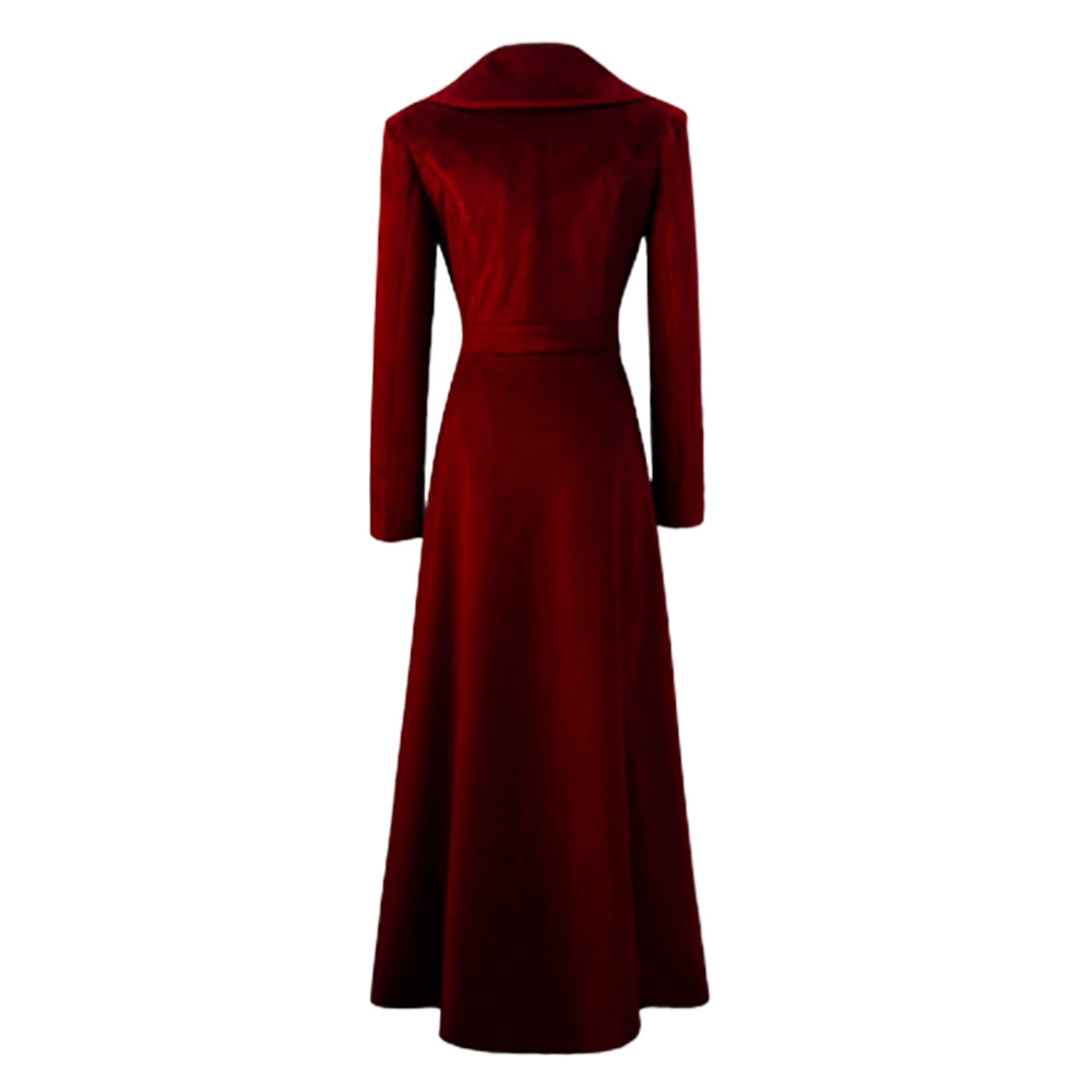 ​Mittelalter rot Kostüm Samt Trenchcoat Halloween Karneval Weihnachten Cosplay Outfit
