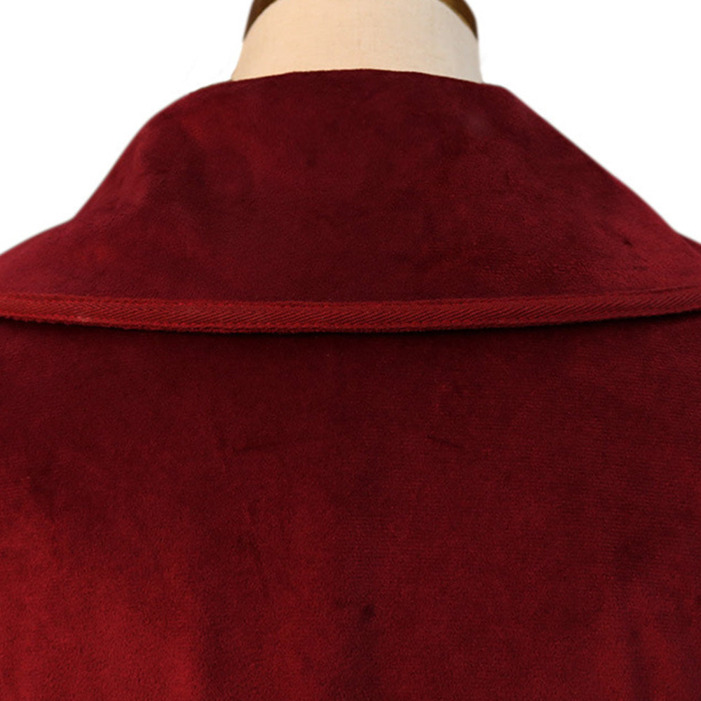 ​Mittelalter rot Kostüm Samt Trenchcoat Halloween Karneval Weihnachten Cosplay Outfit