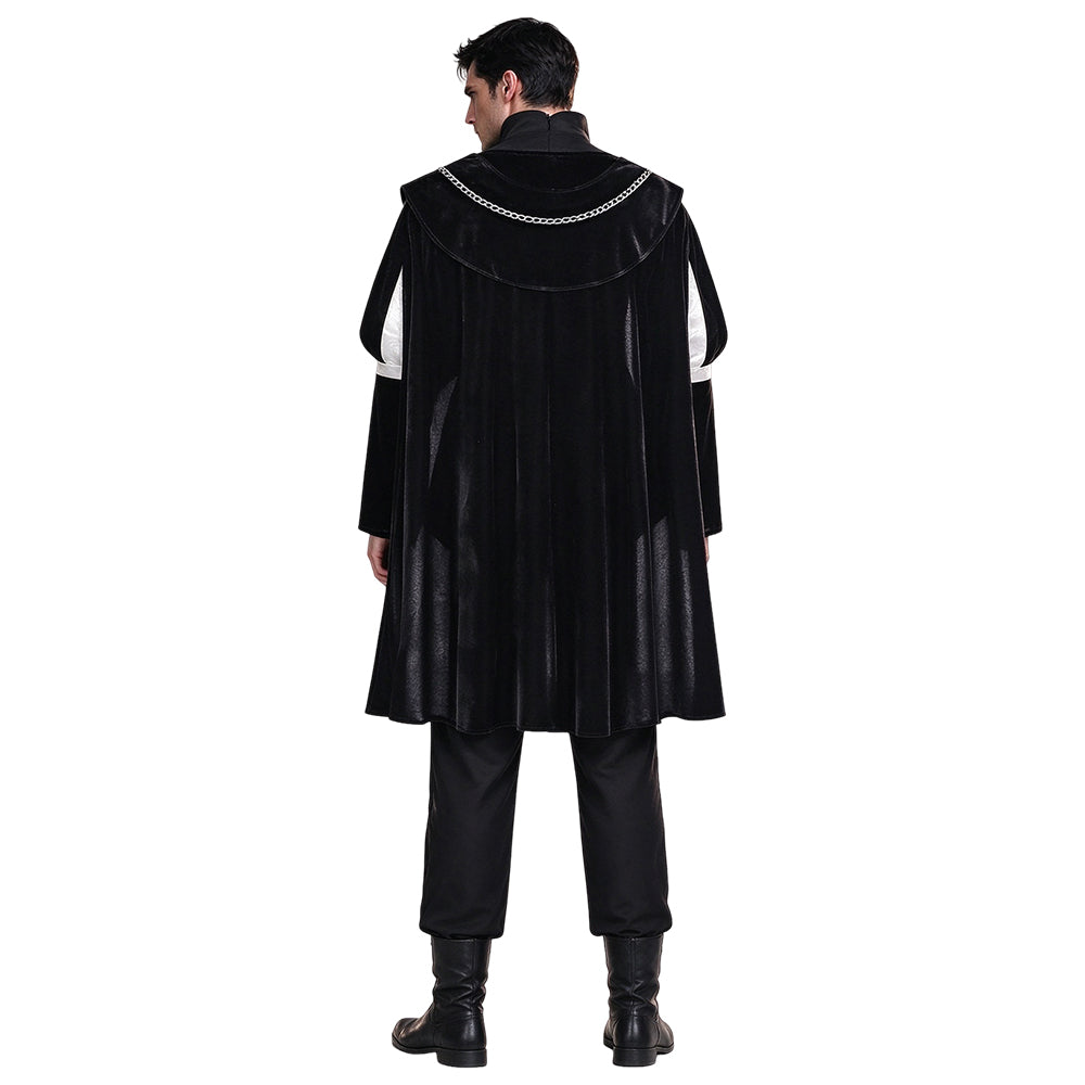 Mittelalter schwarz Kostüm Set Söldner Cosplay Outfit Halloween Karneval Party Suit