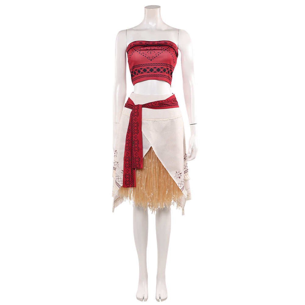 Moana 2026 Vaiana rot Kostüm Set Cosplay Outfit