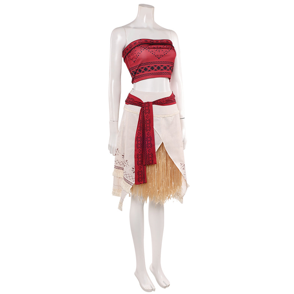 Moana 2026 Vaiana rot Kostüm Set Cosplay Outfit