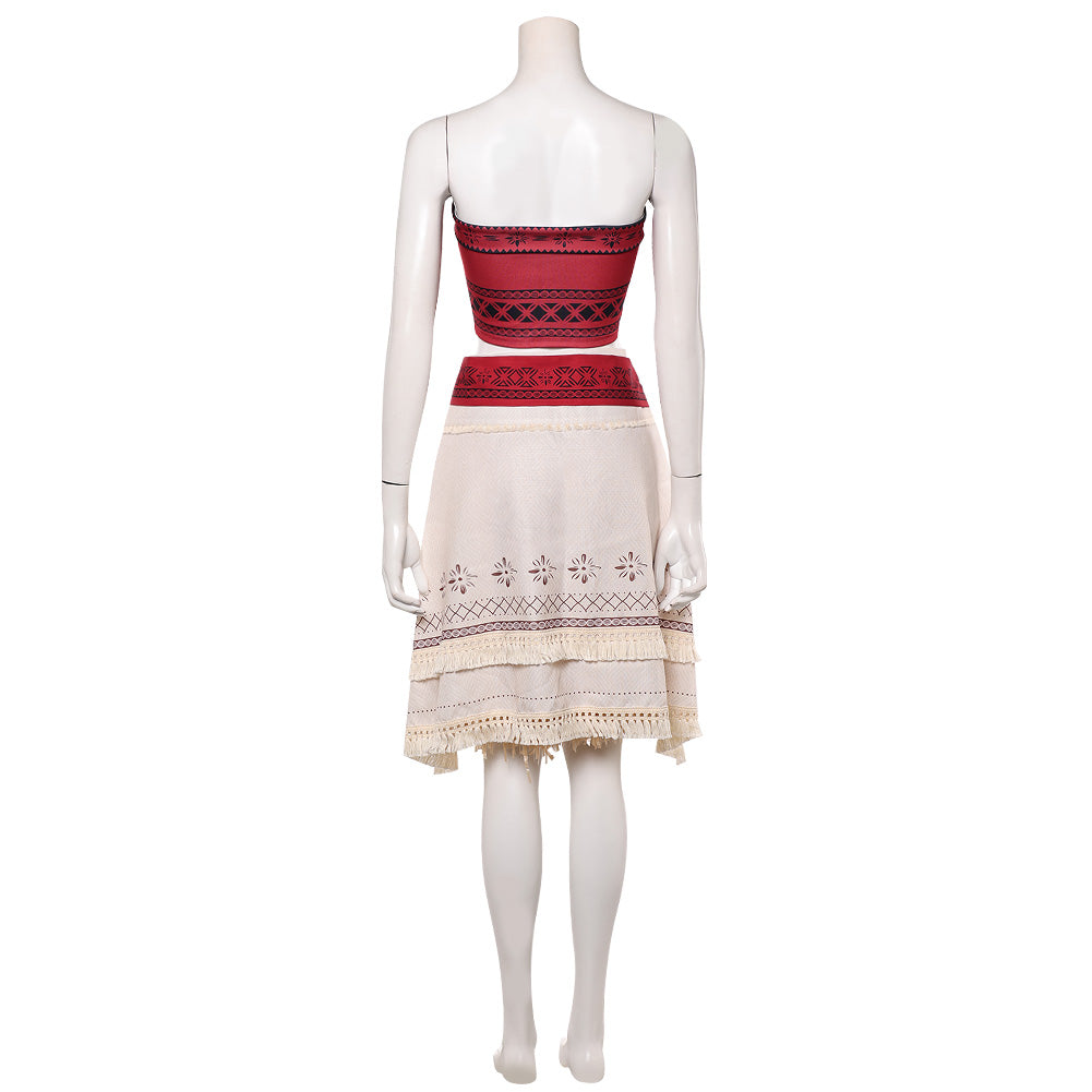 Moana 2026 Vaiana rot Kostüm Set Cosplay Outfit