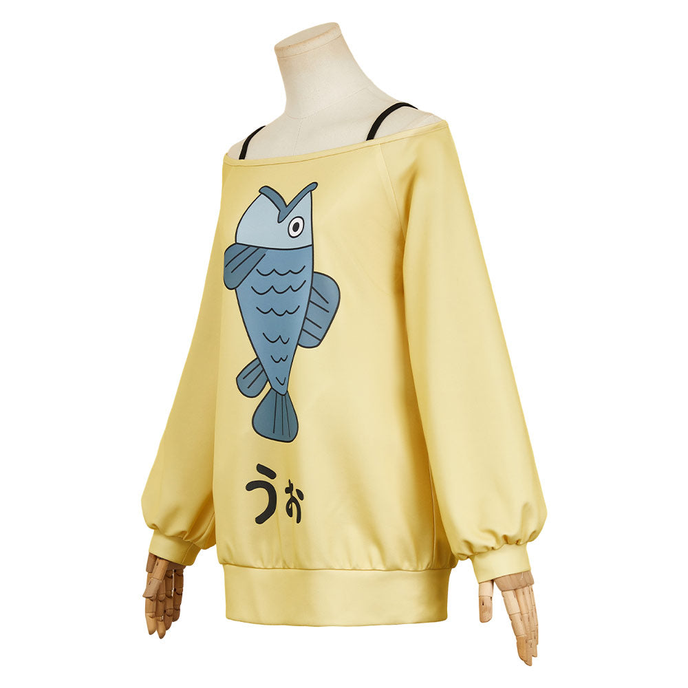 Momo Ayase gelb Hoodie Dandadan Cosplay Outfits