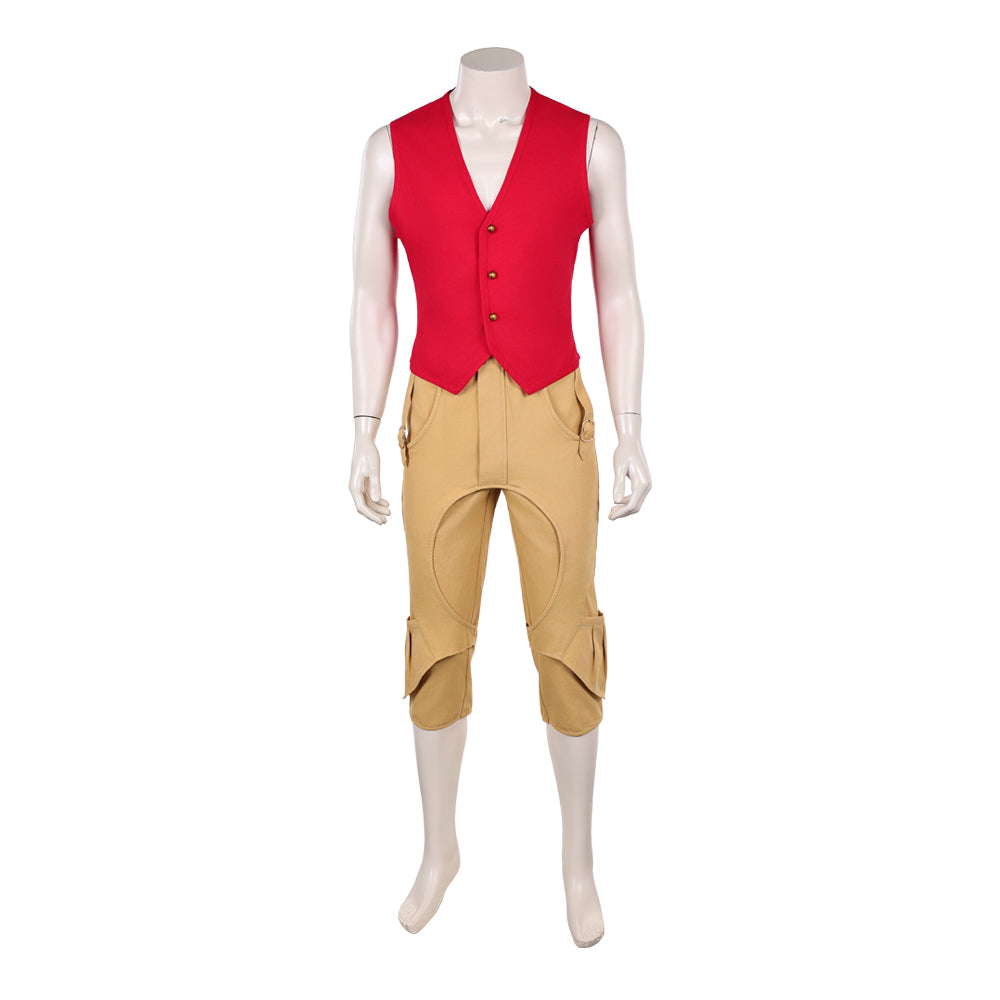 Monkey D. Luffy Kostüm Set One Piece Luffy rot Cosplay Outfit