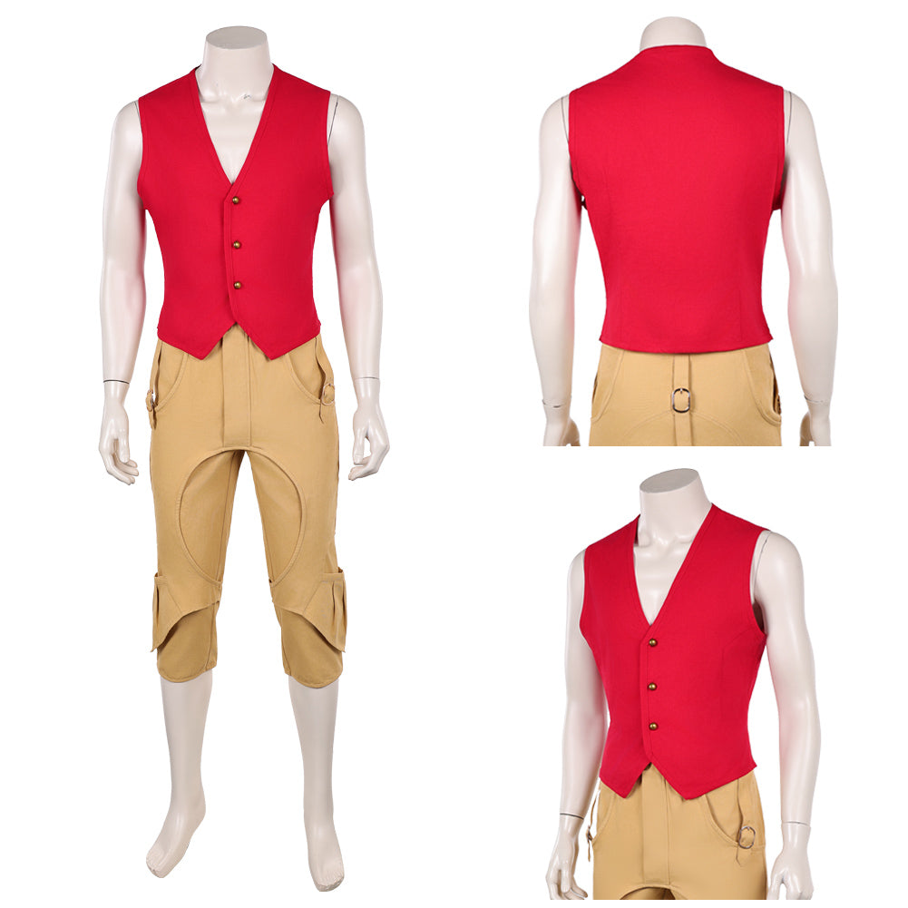 Monkey D. Luffy Kostüm Set One Piece Luffy rot Cosplay Outfit