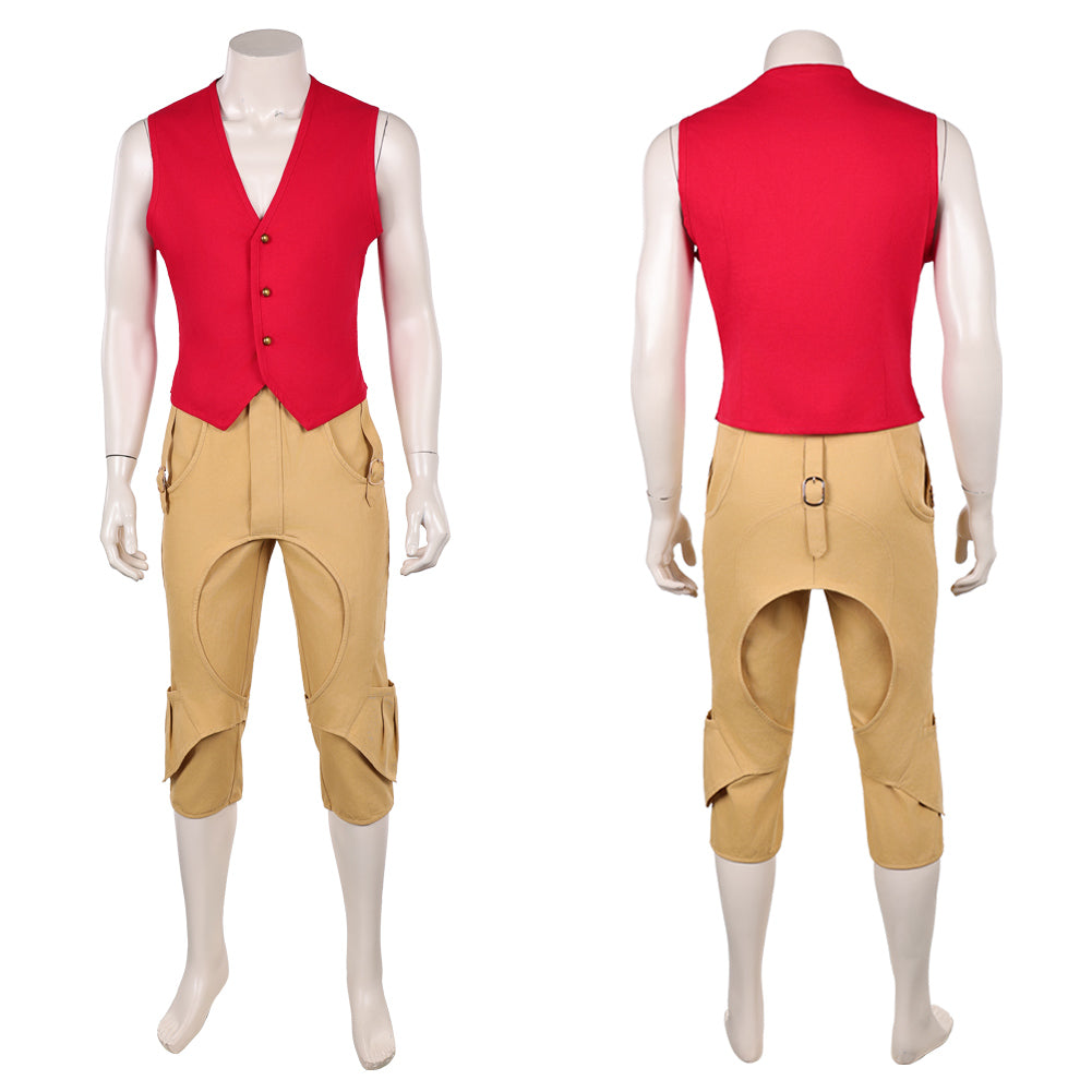 Monkey D. Luffy Kostüm Set One Piece Luffy rot Cosplay Outfit