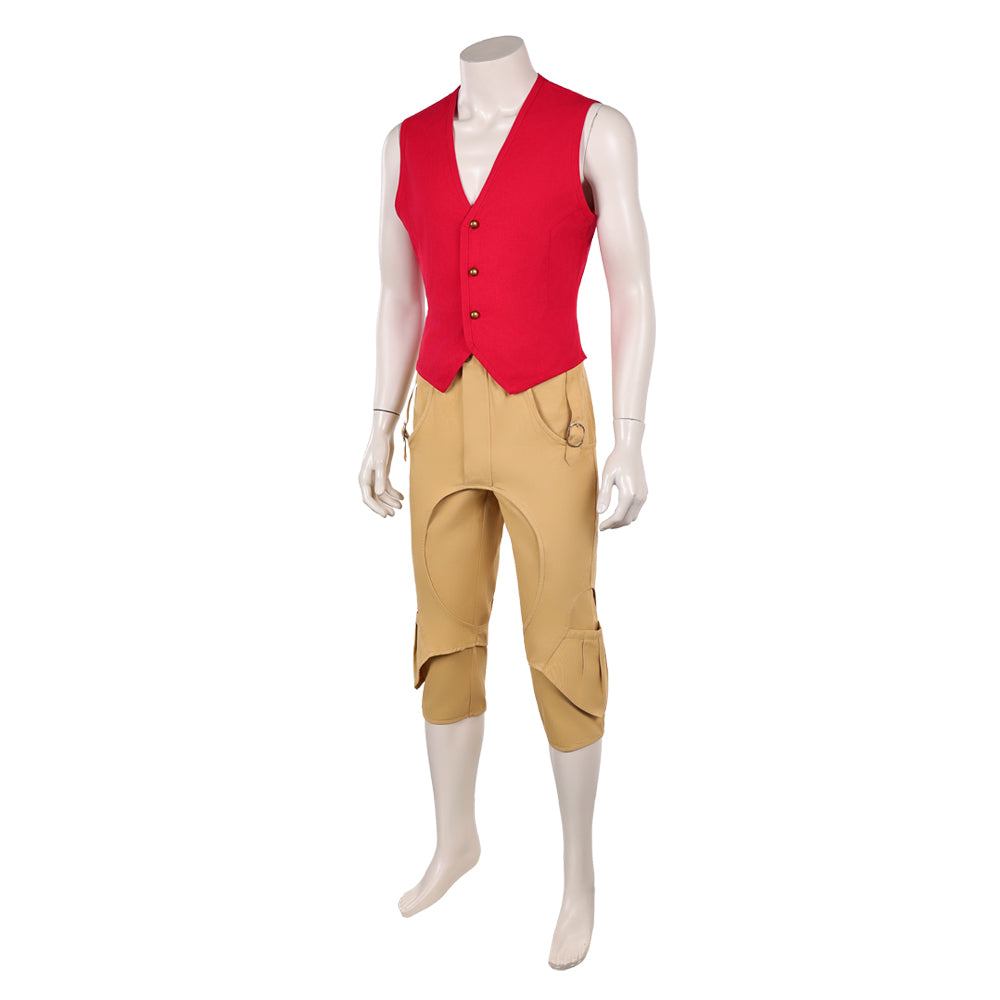 Monkey D. Luffy Kostüm Set One Piece Luffy rot Cosplay Outfit