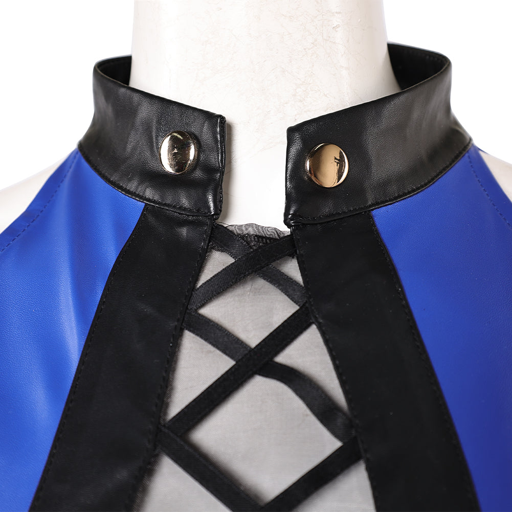 Mortal Kombat Kitana blau Jumpsuit Cosplay Kostüm