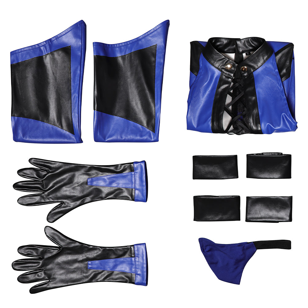 Mortal Kombat Kitana blau Jumpsuit Cosplay Kostüm