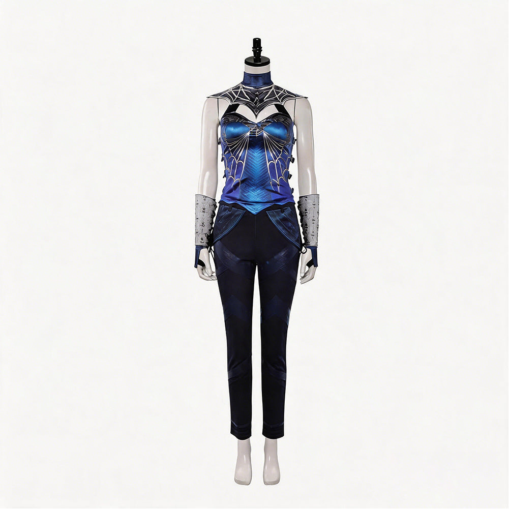 Mortal Kombat Kitana blau Kostüm Cosplay Outfit