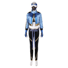 Mortal Kombat Kitana blau Kostüm Halloween Karneval Outfits