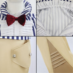 Mr. 3 gestreift Kostüm Set One PIECE Mr. 3 Cosplay Outfit