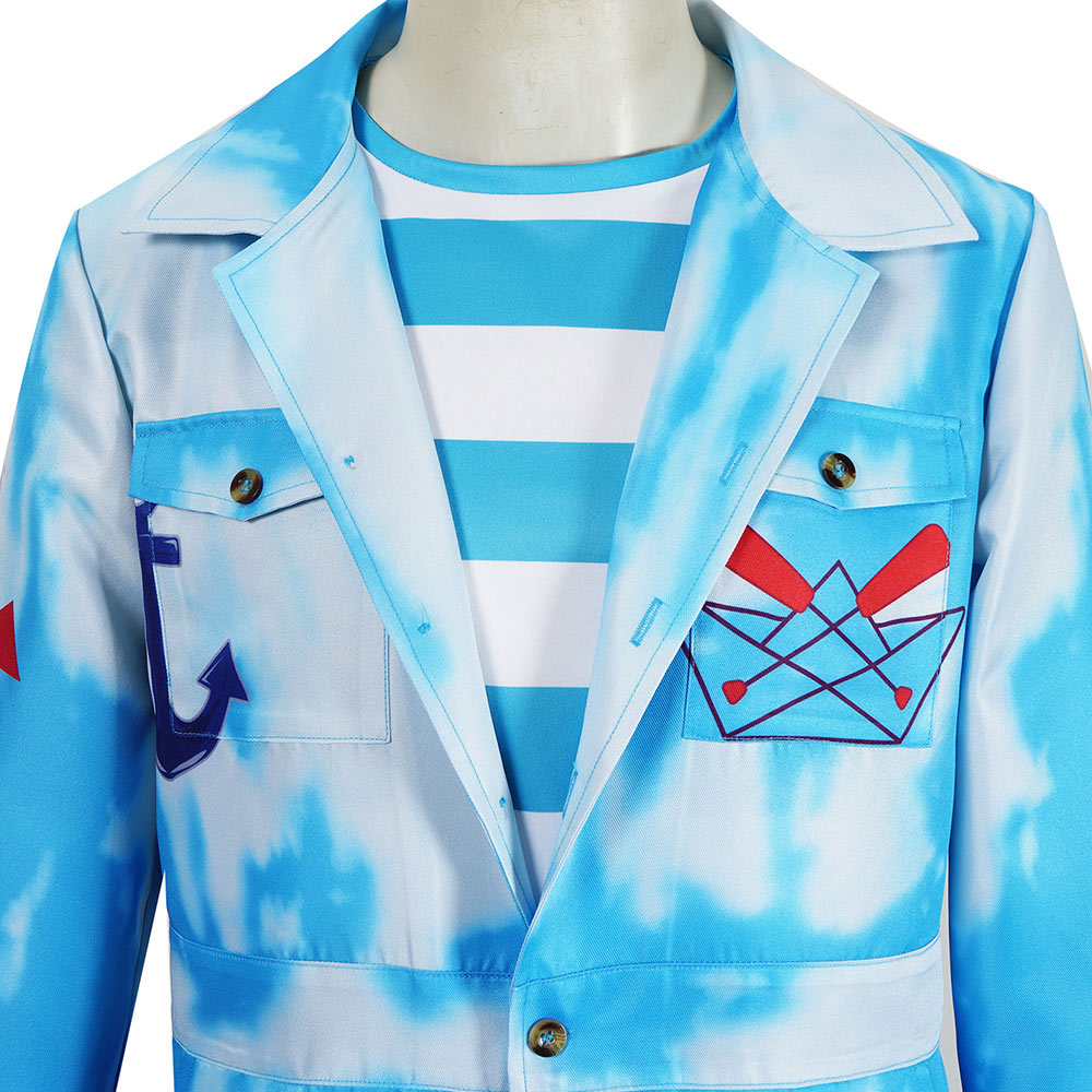 Mr. Smee blau Kostüm Set Descendants: Wicked Wonderland Mr. Smee Cosplay Outfit
