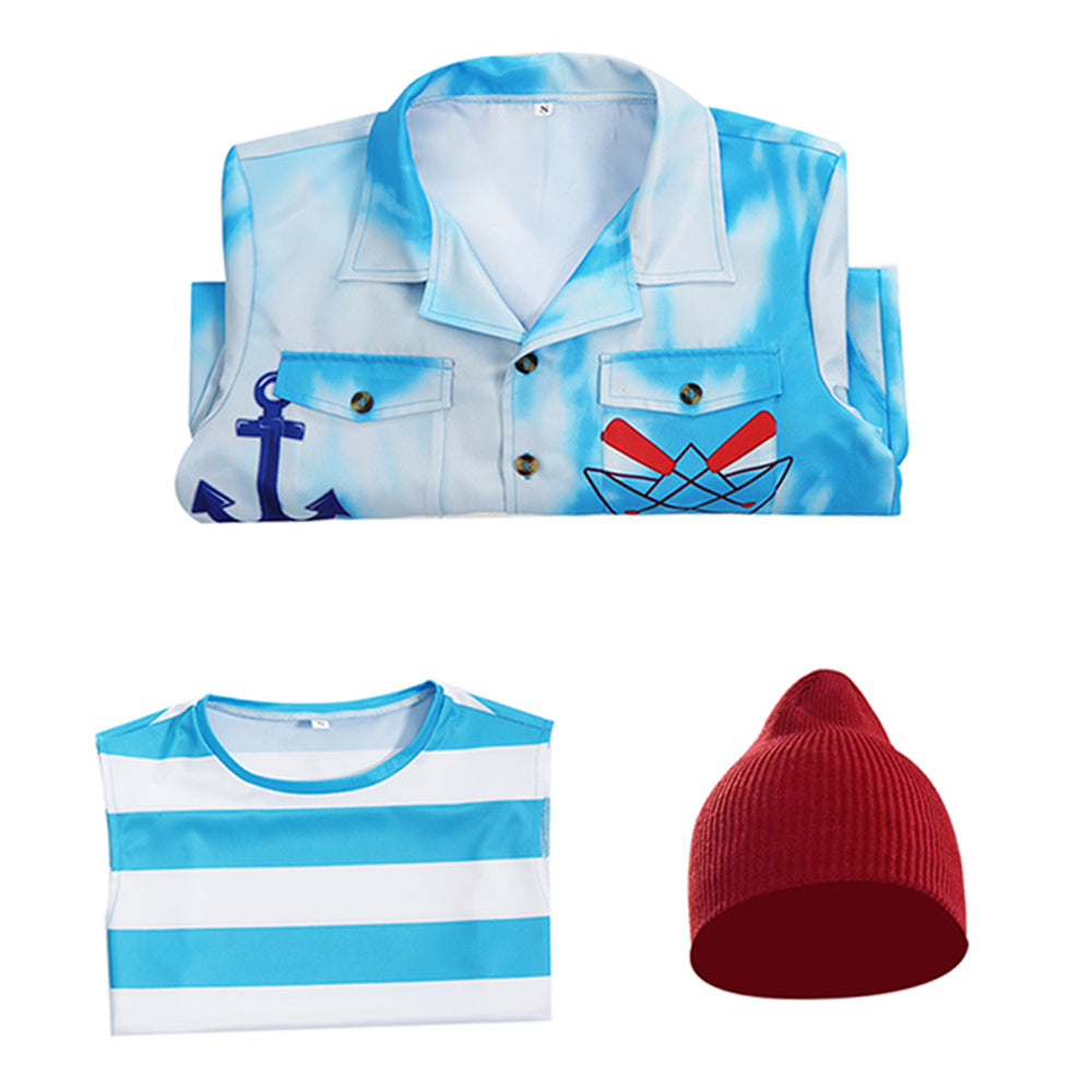 Mr. Smee blau Kostüm Set Descendants: Wicked Wonderland Mr. Smee Cosplay Outfit