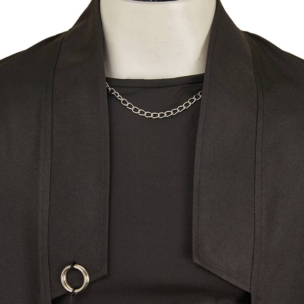 Mystery Saja KPop Demon Hunters Saja Boys Mystery Schwarz Kostüm Set Cosplay Outfits