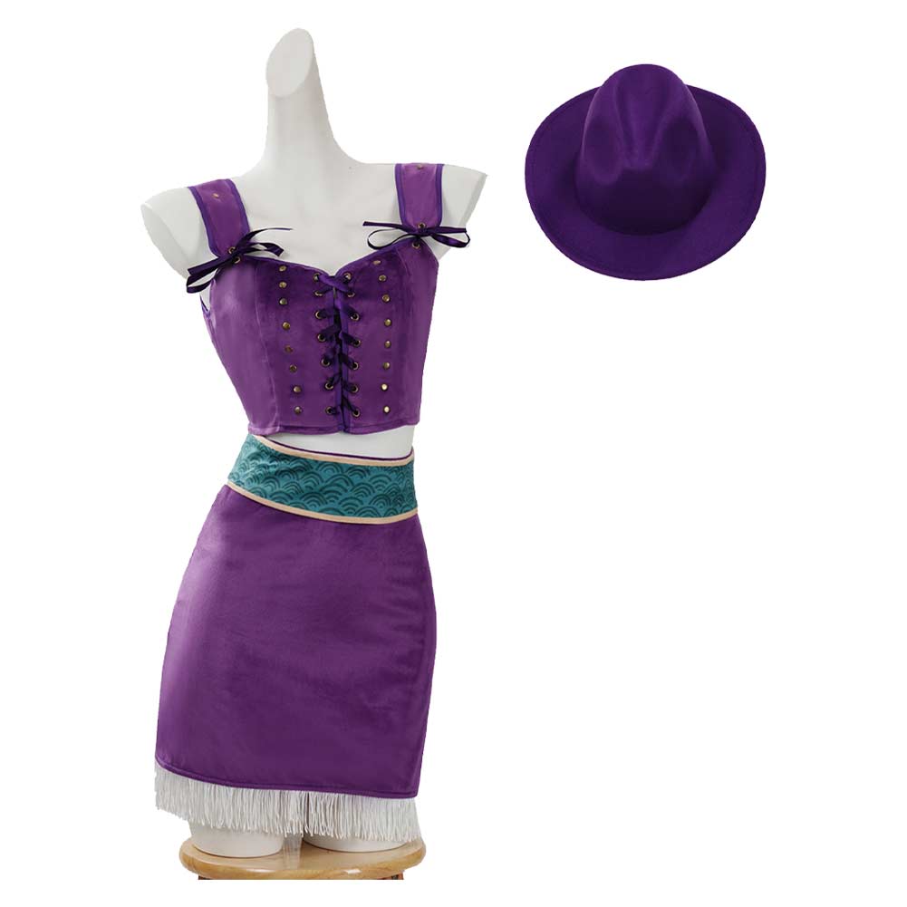 Nico Robin lila Outfit One Piece Nico Sommer Cosplay Kostüm