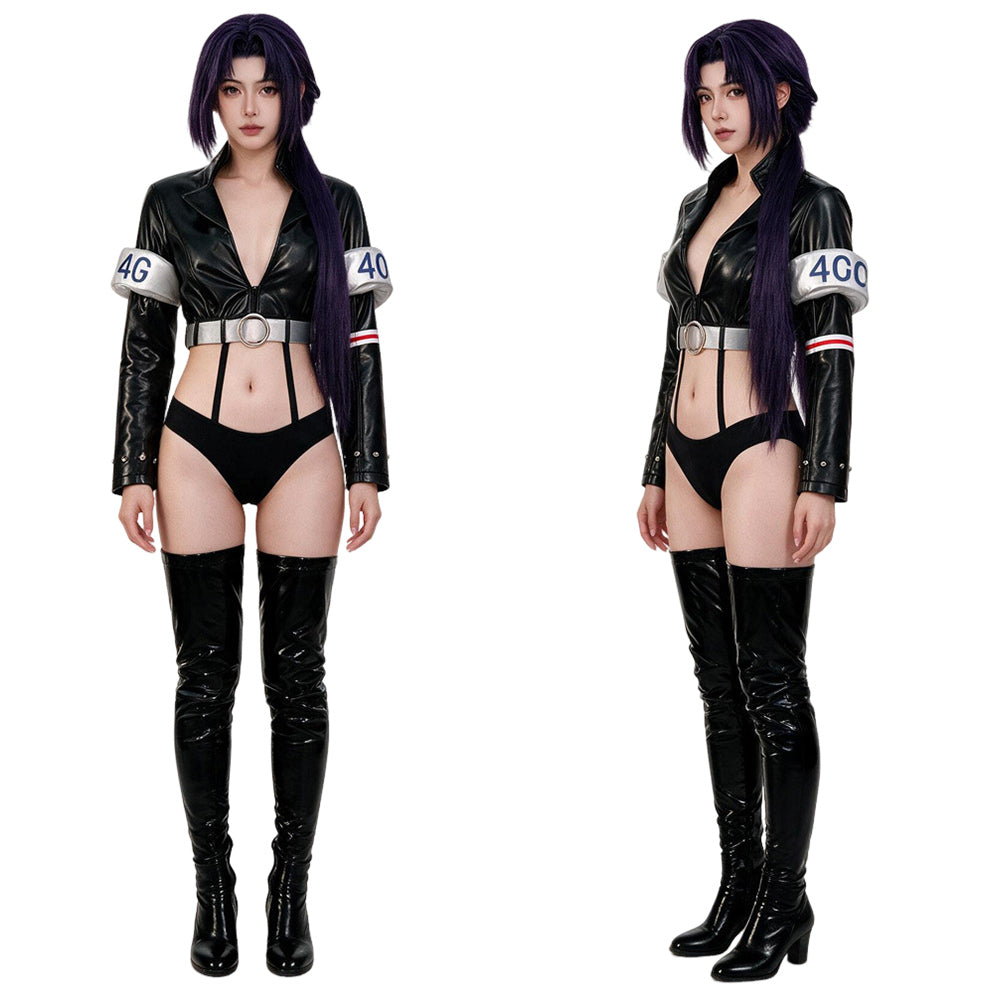 Nico Robin schwarz Kostüm Set One Piece Nico Robin Cosplay Outfit