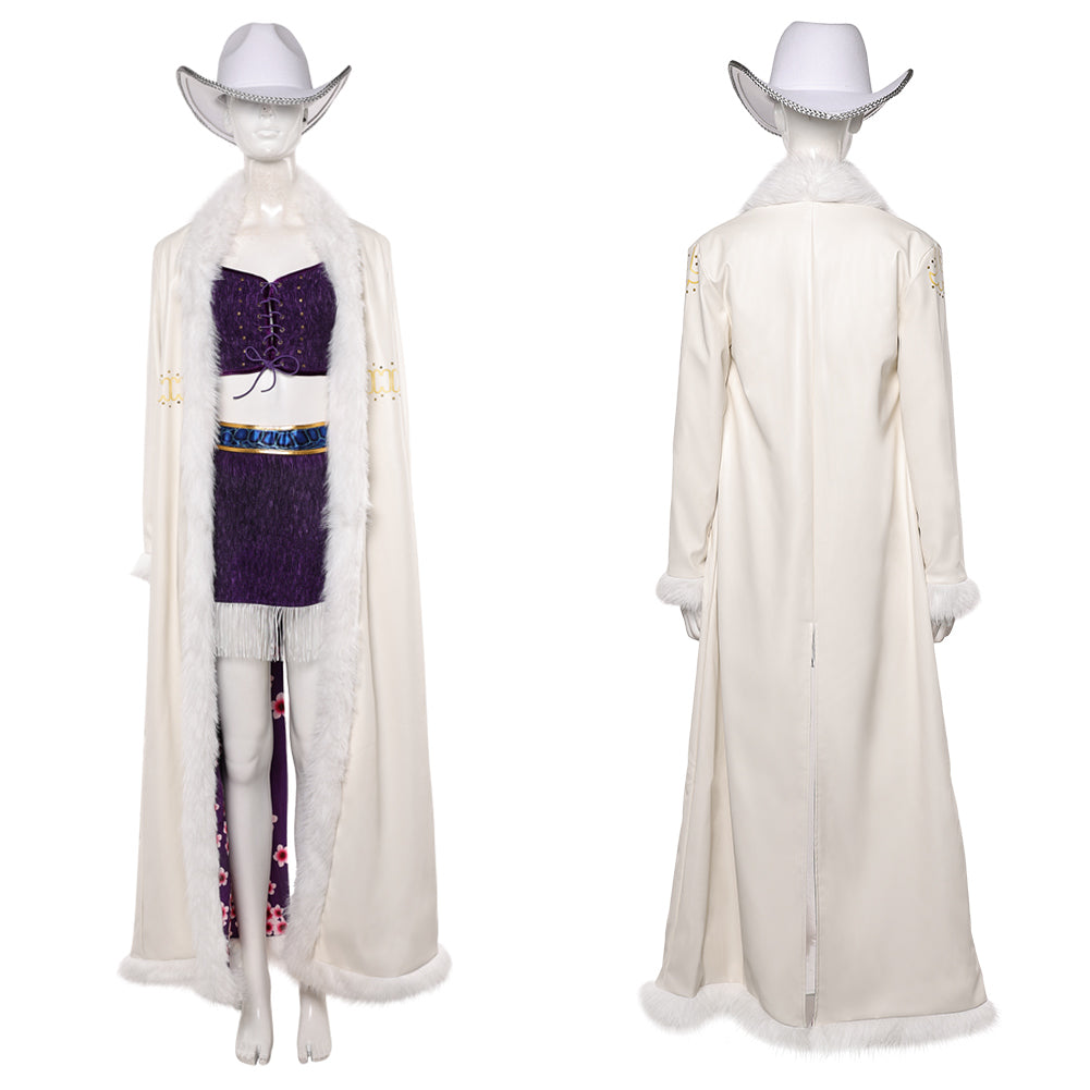 Nico Robin weiß Outfit One Piece Devil Child Cosplay Kostüm