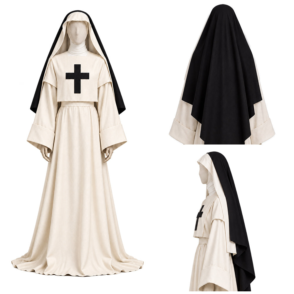 Nun weiß Kostüm Set The Devils Nun Cosplay Outfit